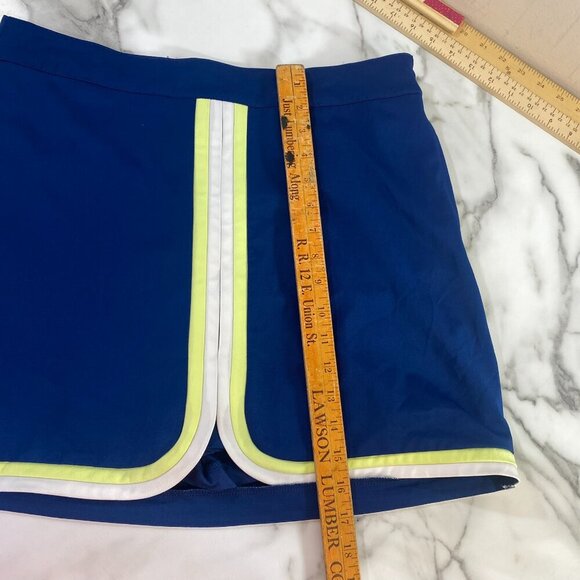Lady Hagen Watercolor Colorblock Skort Womens Sz 8 Navy Blue Yelllow Tennis Golf - Picture 10 of 16
